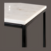Surya Aryaa Console Table with white natural marble top and black powder-coated iron base.