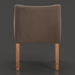 Surya Monay Dining Chair with chocolate brown upholstery and oak wood legs, global eclectic style.