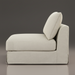 Surya Elenora taupe polyester modular chair with a structured frame and cushioned comfort.