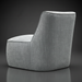 Surya Adalei modern accent chair with gray polyester-linen cover and minimalist design.