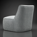 Surya Adalei modern accent chair with gray polyester-linen cover and minimalist design.