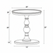 Surya Adour round end table with a refined wood design, oak base, and brown and dark brown tones.