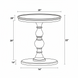 Surya Adour round end table with a refined wood design, oak base, and brown and dark brown tones.