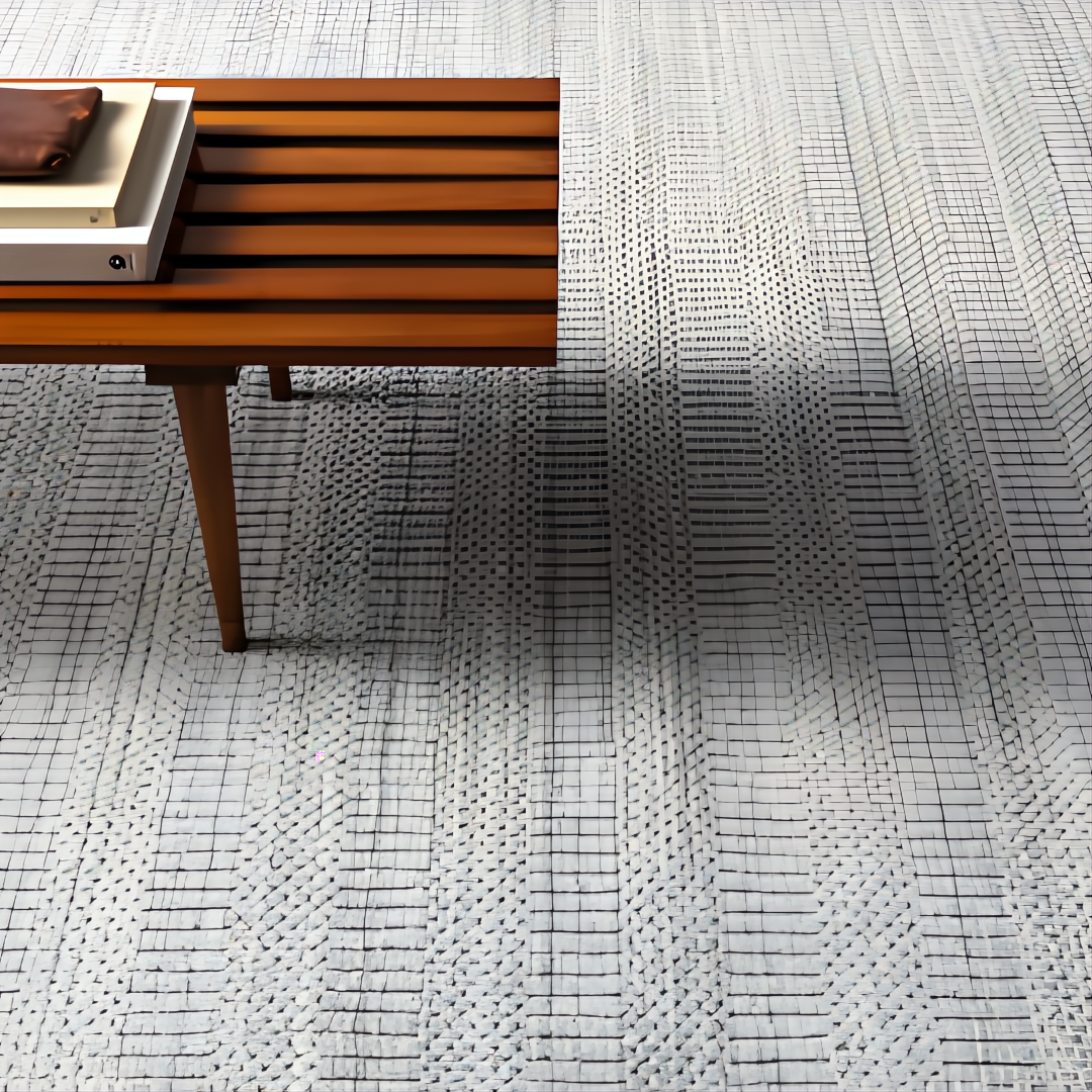 Surya Hickory HCK2302 area rug in light beige, gray, and charcoal with a subtle textured pattern.