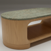 Surya Poros PORS-001 coffee table with green cork veneer top and natural oak base.