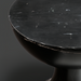 Surya Sheena black marble end table, 20"H x 12"W, with an industrial rustic style.