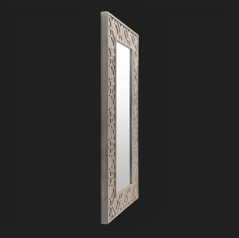 Surya MRR-1011 full-length oversized mirror with a grey manufactured wood frame and beveled glass.