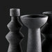 Surya Konark KNK-001 black ceramic vase set, 10-inch, with varied global-inspired shapes.