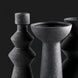 Surya Konark KNK-001 black ceramic vase set, 10-inch, with varied global-inspired shapes.