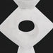 Modern white ceramic Yagya vase with a sculptural, minimalist form and central circular cutout.