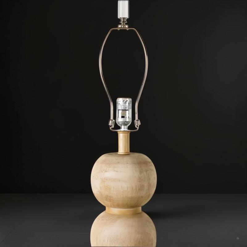 Surya Algarve accent floor lamp base with a light beige, textured resin body and metal harp.