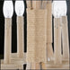 Close-up of Surya Braylee 4-light chandelier with natural wood, metal, and rope-wrapped accents.