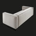 Surya Dylan light gray linen sofa with a modern design and black iron base.