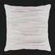 Cream square pouf with horizontal hair-on-hide strips creating a textured, modern design.