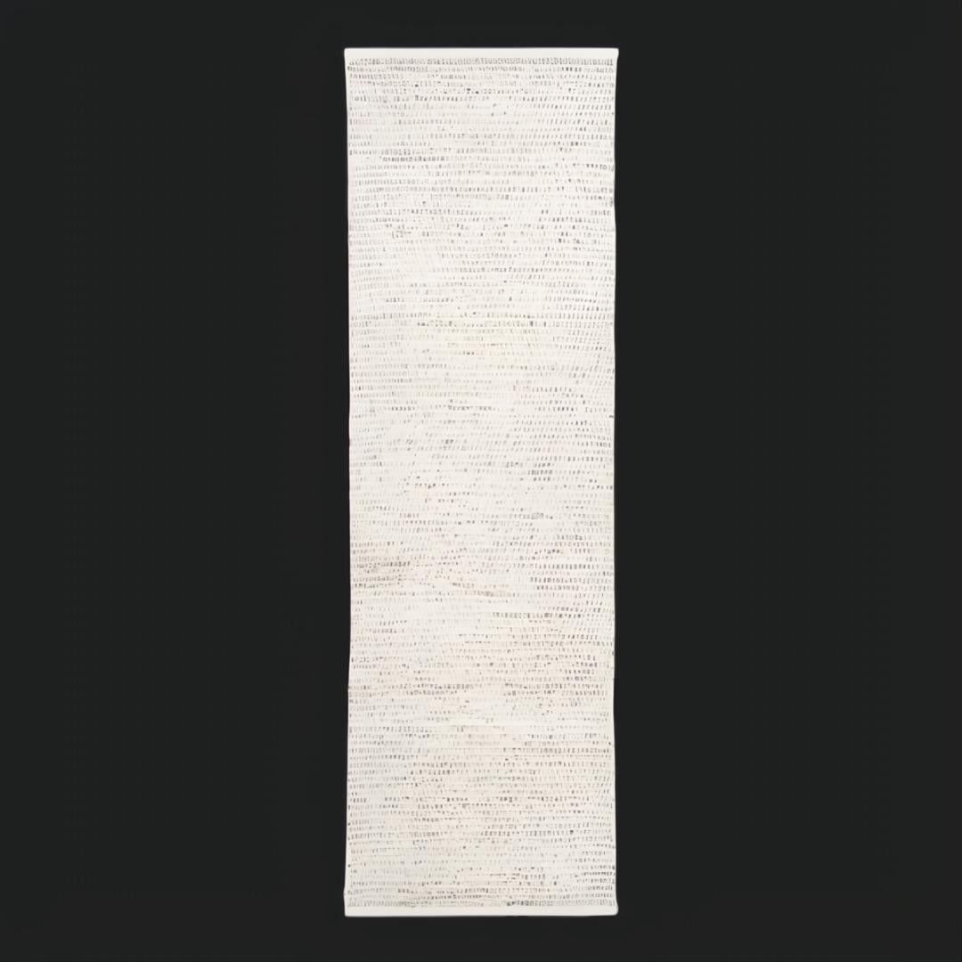 Hand-woven Surya Azalea AZA-2326 rug in light beige, black, and gray recycled PET yarn with a modern textured design.