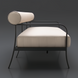 Surya Antibes outdoor sofa with beige Sunbrella upholstery and a sleek black aluminum frame.