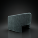 Surya Cascadia accent chair, teal 100% polyester upholstery, clean modern design.