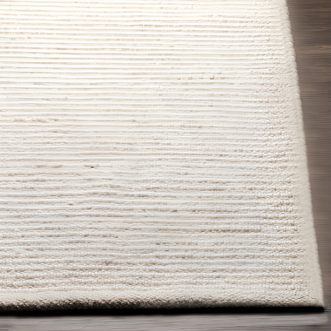 Surya Azalea AZA-2325 hand-woven, light beige recycled PET yarn area rug with a minimalist design.