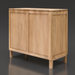 Surya Silas Cabinet: Brown stained mango wood Scandinavian modern indoor storage cabinet.
