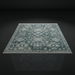 Surya Almeria low pile area rug in Dusty Sage, Medium Green, Medium Gray, Black, and Cream tones.