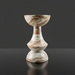 Surya Sheena End Table SHEN-001: Brown marble industrial rustic end table, 20"H, with a unique hourglass shape.