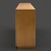 Surya Lulea Cabinet, a beige natural ash wood veneer storage cabinet with a mid-century modern look.
