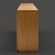 Surya Lulea Cabinet, a beige natural ash wood veneer storage cabinet with a mid-century modern look.