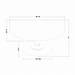 Surya Adour round coffee table with 40" diameter brown wood top and oak base, showing dimensions.