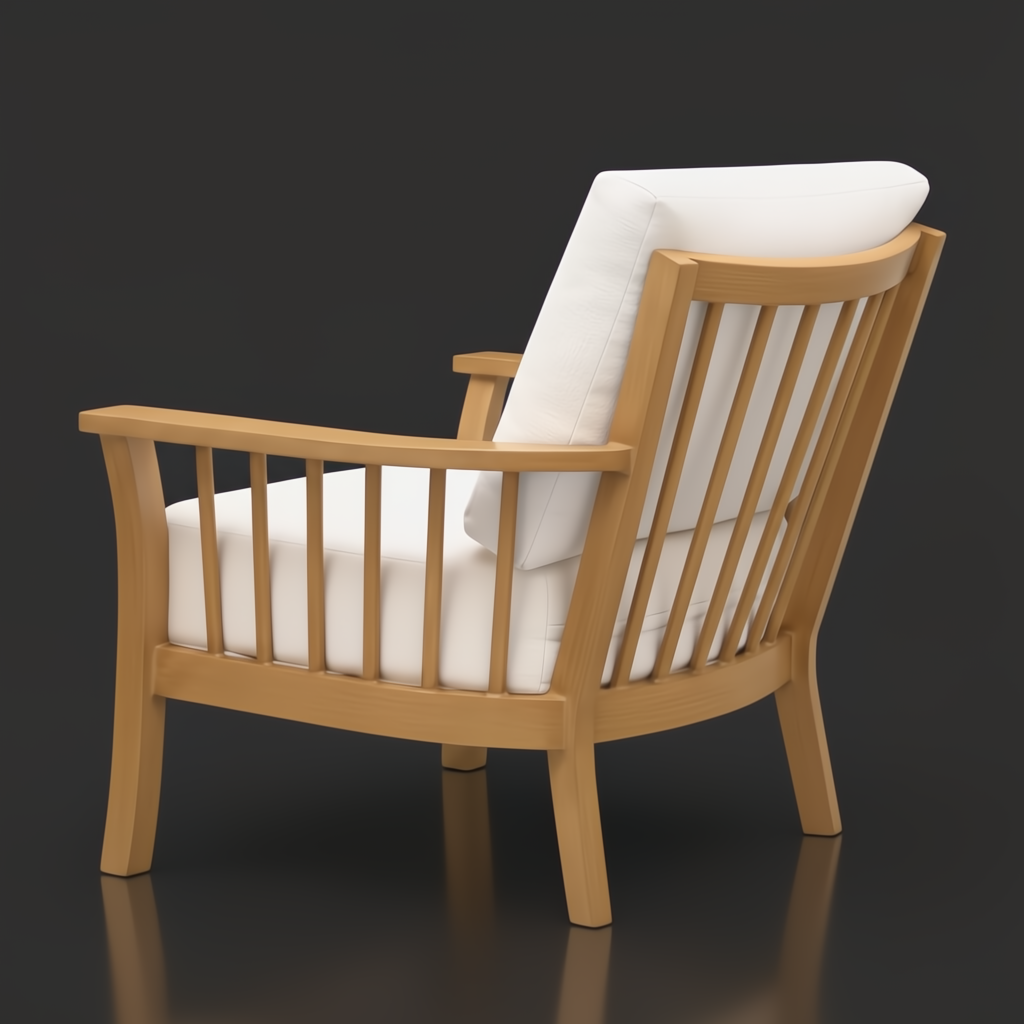 Surya Cape Town outdoor accent chair with white Sunbrella cushions and a wheat hand-painted aluminum frame.