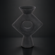 Black brushed matte ceramic Surya Yagya YAG-008 decorative vase with a sleek sculptural, modern design.