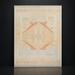 Surya Anadolu AAU-2307 hand-knotted wool and viscose area rug with traditional peach and cream pattern.