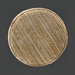 Surya Denpasar camel woven jute and cotton pouf with raw edge detail.