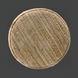 Surya Denpasar camel woven jute and cotton pouf with raw edge detail.