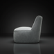 Surya Adalei modern accent chair with gray polyester-linen cover and minimalist design.