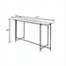 Surya Anaya Console Table with white natural marble top and black powder-coated iron base, 30"H x 47"W x 14"D.