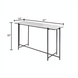 Surya Anaya Console Table with white natural marble top and black powder-coated iron base, 30"H x 47"W x 14"D.