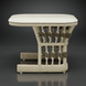 Surya Winder outdoor end table with cream aluminum top and handwoven PE rope detail.