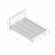 Technical drawing of the Grande King/CA King wood bed, showing its minimalist design and dimensions.