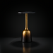 Surya Alva end table with a black marble top and metallic bronze iron base with an ombre finish.