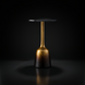 Surya Alva end table with a black marble top and metallic bronze iron base with an ombre finish.