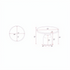 Diagram of Surya Koben Dining Table dimensions: 30"H x 39"W x 39"D, showing top and side views.