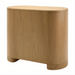 Surya Poros Cabinet, PORS-004, with a brown natural oak base and curved design.