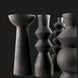 Surya Konark KNK-001 black ceramic vase set, 5 global-inspired decorative accents with varied shapes.