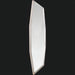 Elongated modern wall mirror with a sleek beveled glass and gilded metallic silver iron frame.