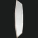 Elongated modern wall mirror with a sleek beveled glass and gilded metallic silver iron frame.