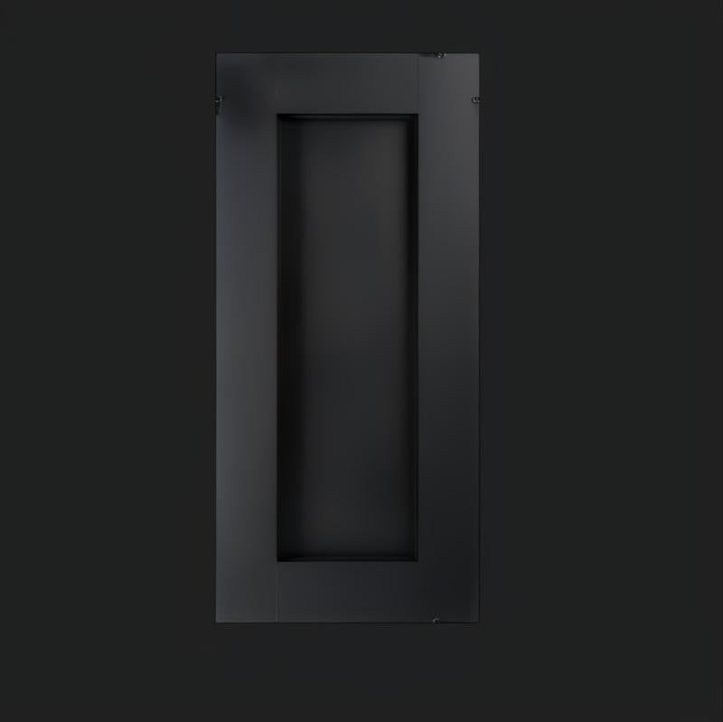 Surya MRR-1011 full-length oversized mirror with a grey manufactured wood frame and beveled glass.