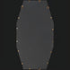 Back of a rectangular wall mirror with an antiqued gold iron frame and beveled glass.