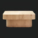 Surya Arquette modern square coffee table, natural wood veneer, 16"H x 40"W x 40"D, clear finish.