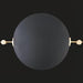 Surya Anastasya AAY-001 round black framed canvas wall art with gold-toned mounting hardware.