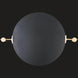 Surya Anastasya AAY-001 round black framed canvas wall art with gold-toned mounting hardware.